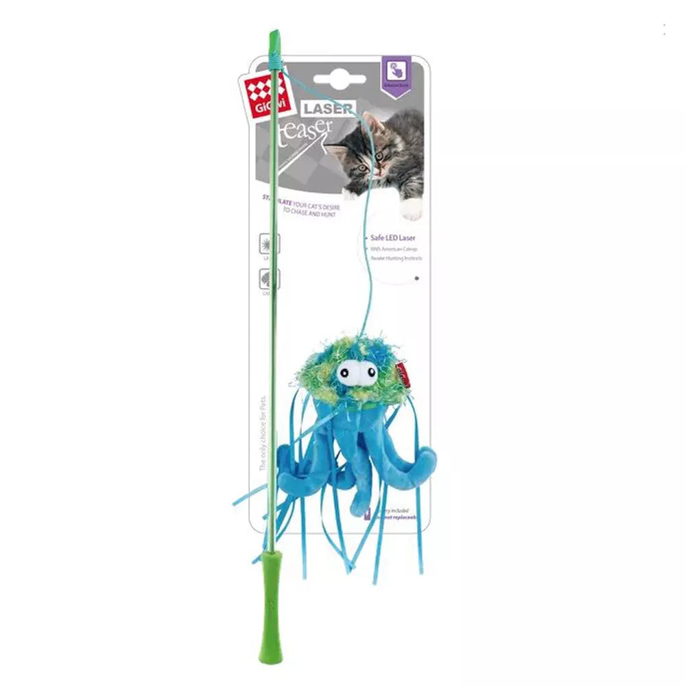 GiGwi Laser Teaser Wand jellyfish cat toy, product shot