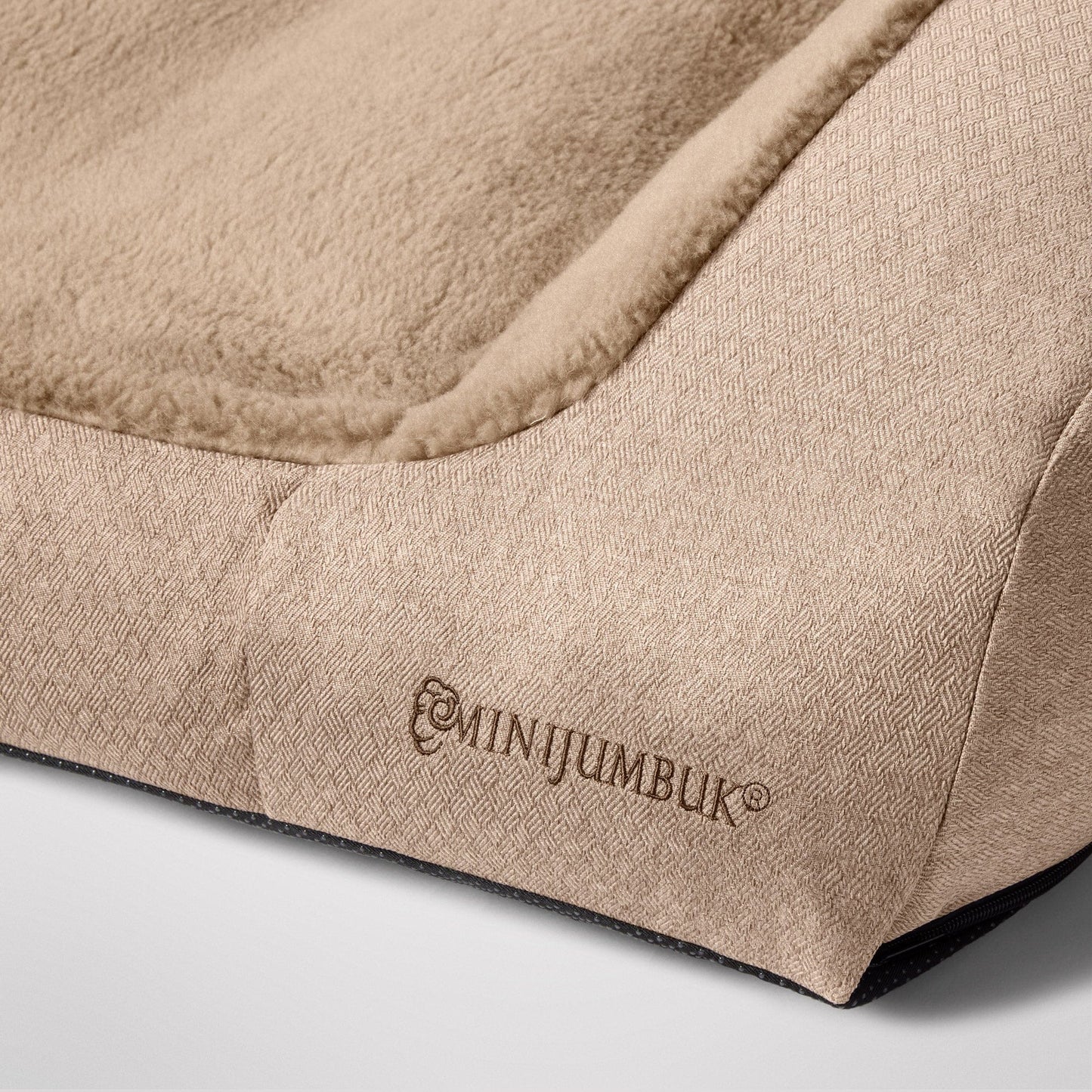 MiniJumbuk Sleep Calm Couch Dog Bed – Fawn Luxury Bolster Bed