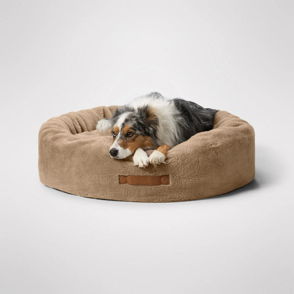 MiniJumbuk Sleep Calm Oasis Dog Bed - Fawn Calming Donut Bed product image 1