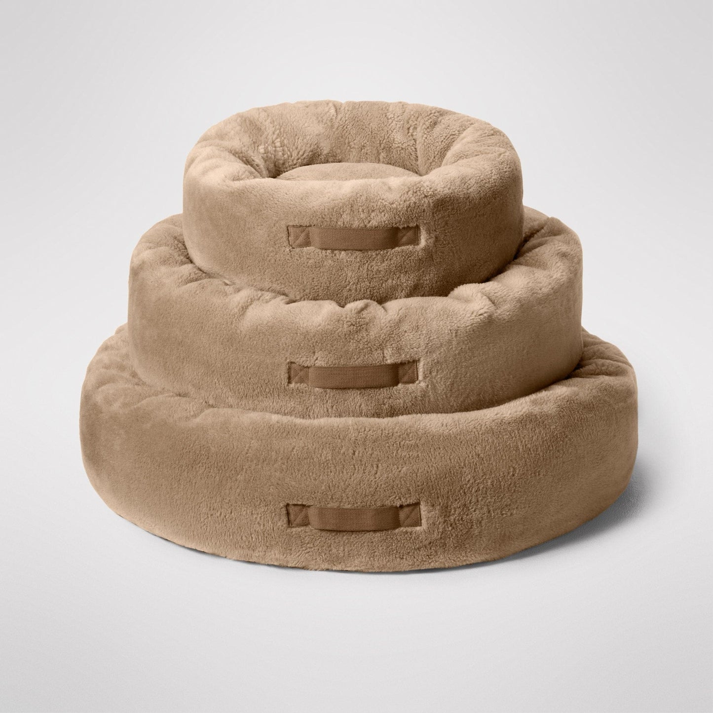 MiniJumbuk Sleep Calm Oasis Dog Bed – Fawn Calming Donut Bed
