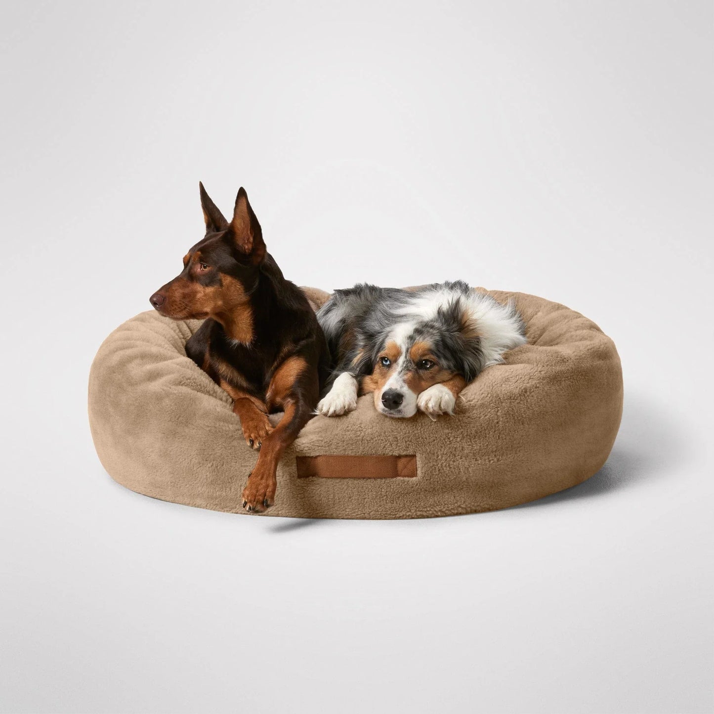 MiniJumbuk Sleep Calm Oasis Dog Bed – Fawn Calming Donut Bed