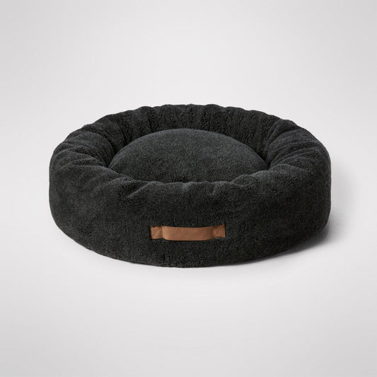 MiniJumbuk Sleep Calm Oasis Dog Bed – Storm Grey Calming Donut Bed