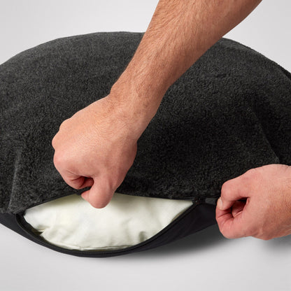 MiniJumbuk Sleep Calm Oasis Dog Bed – Storm Grey Calming Donut Bed