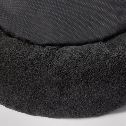 MiniJumbuk Sleep Calm Oasis Dog Bed – Storm Grey Calming Donut Bed