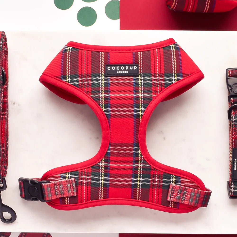 Dogs Adjustable Neck Harness - Tartan product image 1