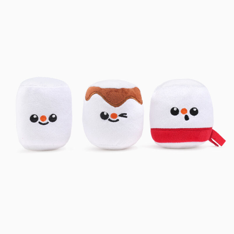 Hugsmart Happy Woofmas Hot Chocolate dog toy being played with