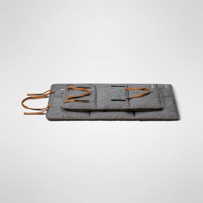 Water resistant outer fabric on the reverse of the Travel Swag mat