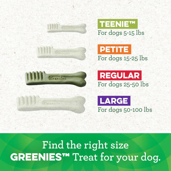 Greenies Sweet Potato Dental Treats size comparison